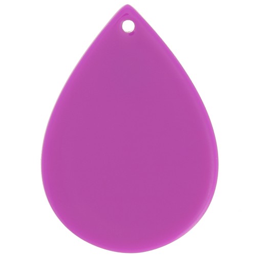 Pendentif goutte 31x22 mm en acétate - Violet x1
