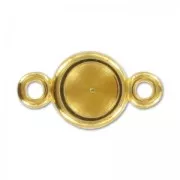 Intercalaire porte cabochon PureCrystal 1028 1088 8 mm Doré à l'or fin x1