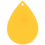 Pendentif goutte en acétate - 31x22 mm - Jaune x1