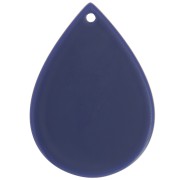 Pendentif goutte 31x22 mm en acétate - Bleu foncé x1