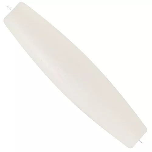 Perles olive en os - 36x8 mm - Blanc x5