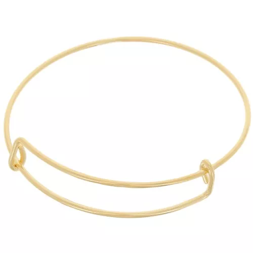 Bracelet jonc à décorer taille ajustable 60 - 70 mm Doré à l'or fin x1