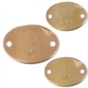 Intercalaire keep calm 2 trous 29x20 mm doré rose x1