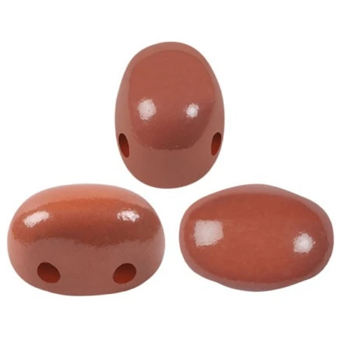 Perles en verre Samos® par Puca® 7x5 mm - La Divine Terracotta x10g