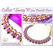 Perles en verre Samos® par Puca® 7x5 mm - La Divine Lilac Mat x10g