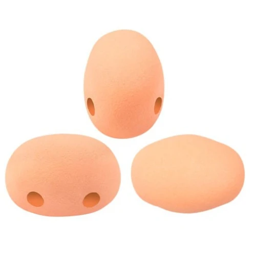 Perles en verre Samos® par Puca® 7x5 mm - La Divine Peach Mat x10g