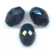 Olives facettées 13x10 mm Jet x8