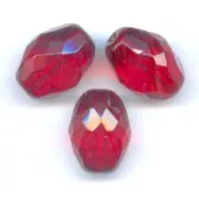 Olives facettées 13x10 mm Light Siam x8