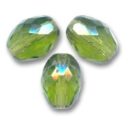 Olives facettées 13x10 mm Olivine x8|raw }}