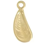 Breloque coquillage moule 20x8 mm - Acier inoxydable 304 Doré x1
