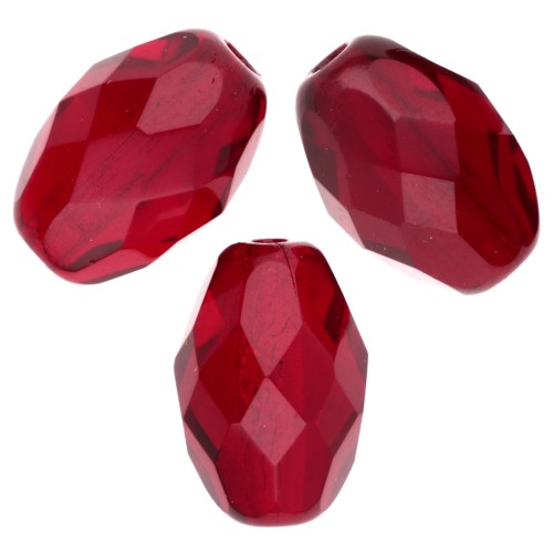 Olives facettées 13x10 mm Siam x8