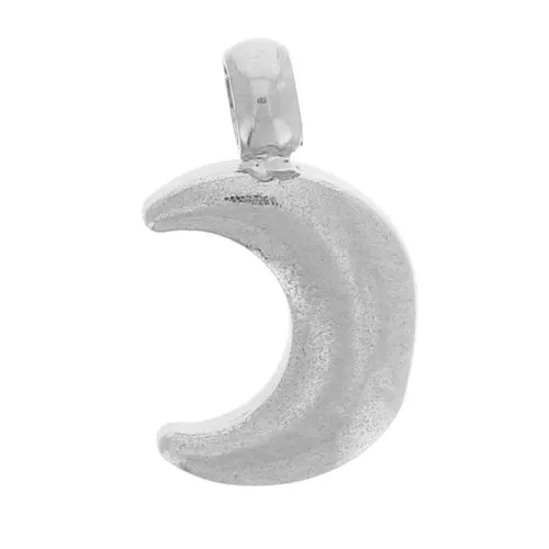 Breloque lune 7x4 mm - Acier inoxydable 304L x1
