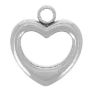Breloque coeur évidé 8x7.5 mm - Acier inoxydable 304L x1
