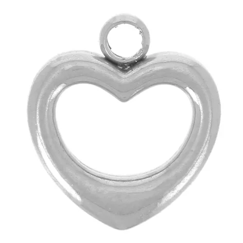 Breloque coeur évidé 8x7.5 mm - Acier inoxydable 304L x1
