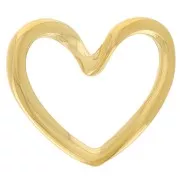 Pendentif coeur évidé 15x17 mm - Acier inoxydable 304L Doré x1