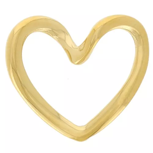 Pendentif coeur évidé 15x17 mm - Acier inoxydable 304L Doré x1