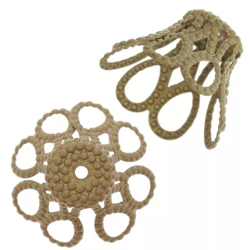 Coquilles filigranées 16x12 mm bronze x20