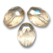 Olives facettées 13x10 mm Crystal Lila Gold Luster x8