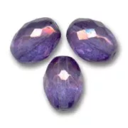 Olives facettées 13x10 mm Crystal Lila Vega Luster x8