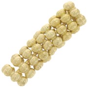 Perles rondelles fleurs 4 mm en acrylique métallisée  CCB - Doré x100