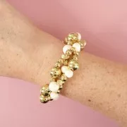 Coffret de 542 perles rondes de 4 à 12 mm en acrylique métallisée  CCB - Doré x1