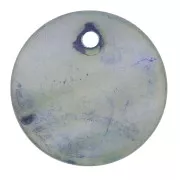 Sequins rond épais Nacre 20 mm Bleu x10