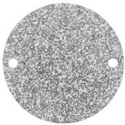 Intercalaire rond 20 mm en acrylique - Pailleté Argenté x1|raw }}