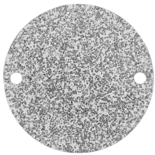 Intercalaire rond 20 mm en acrylique - Pailleté Argenté x1