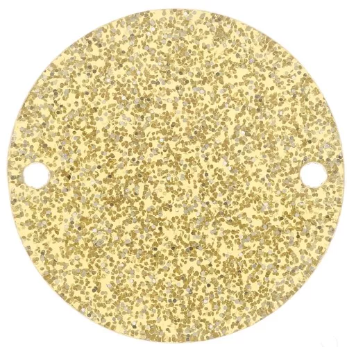 Intercalaire rond 20 mm en acrylique - Pailleté Doré x1