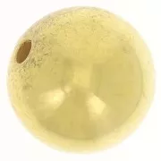 Perle ronde 16 mm en acrylique métallisée CCB - Doré x1