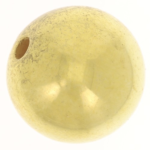 Perle ronde 16 mm en acrylique métallisée CCB - Doré x1