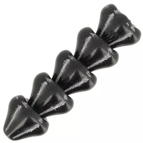 Perles fleurs cloches en verre 8x10 mm - Jet Silver x10