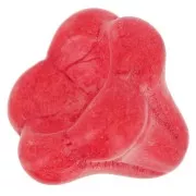 Perle fleur cloche en verre 11x13 mm - Opaque Grenadine x1