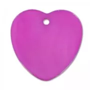 Sequins coeur Nacre 24 mm Amethyst x5