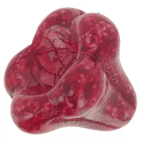Perle fleur cloche en verre 11x13 mm - Opaque Bordeaux x1