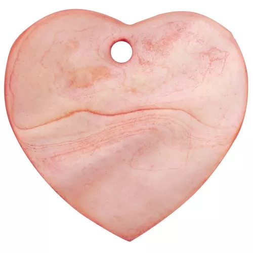 Sequins coeur Nacre 24 mm Corail x5