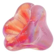 Perle fleur cloche en verre 11x13 mm Crystal Red AB x1