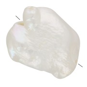 Perle d'eau douce Keshi baroque irrégulière - 10 à 14 mm - Grade AAA - Blanc x1|raw }}