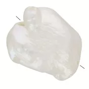 Perle d'eau douce Keshi baroque irrégulière - 10 à 14 mm - Grade AAA - Blanc x1