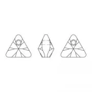 Pendentif Triangle PureCrystal 6628 8 mm Jet x1