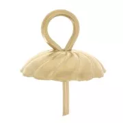 Attaches pendentifs pour perle semi percée 7 et 9 mm Acier inoxydable 304L Doré x5