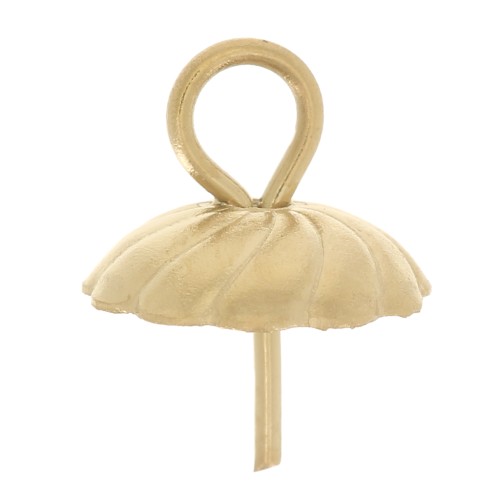 Attaches pendentifs pour perle semi percée 7 et 9 mm Acier inoxydable 304L Doré x5