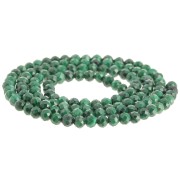 Perles rondes facettées 3 mm pierre gemme - Malachite x39cm
