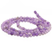 Perles rondes facettées 3 mm pierre gemme - Amethyste x39cm|raw }}