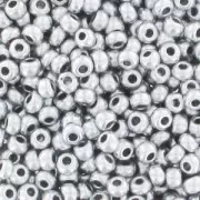 Perles rocailles Preciosa  11/0 2 mm - Argenté Gris Satiné (Labrador) x20g