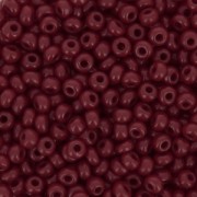 Perles rocailles Preciosa  9/0 2.5 mm - Opaque Bordeaux x20g