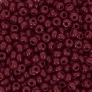 Perles rocailles Preciosa  9/0 2.5 mm - Opaque Bordeaux x20g