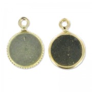 Serti pendentif pour cabochon fond plat 8 mm doré HQ x1|raw }}