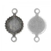 Serti intercalaire pour cab fond plat 6 mm argenté vieilli x10|raw }}