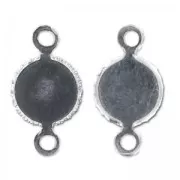 Serti intercalaire pour cab fond plat 5 mm argente HQ x1